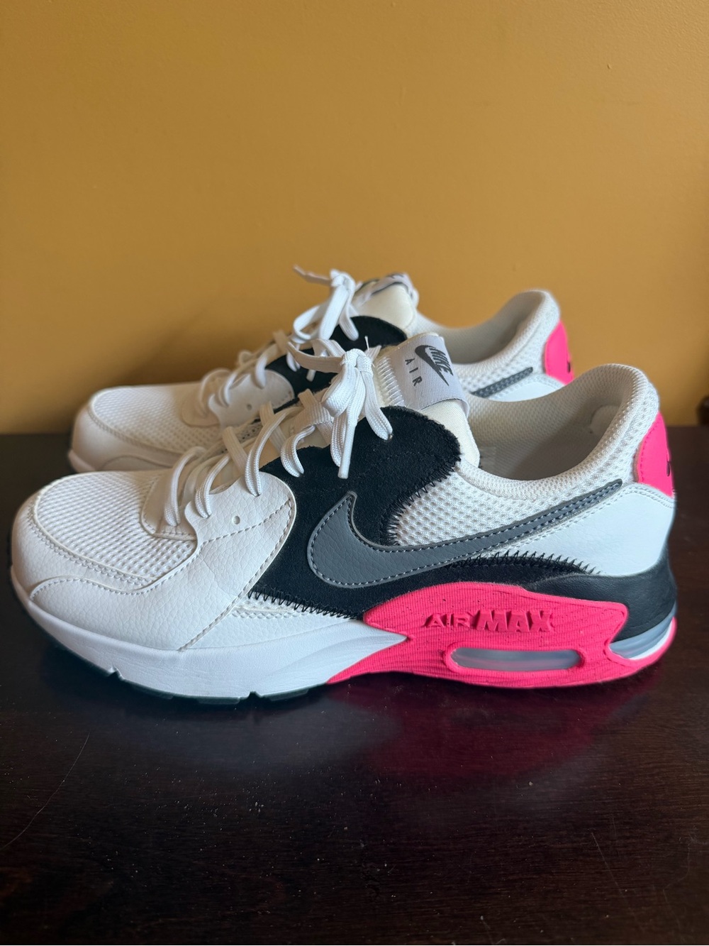 Nike Women’s Sneakers in White, Black & Hot Pink